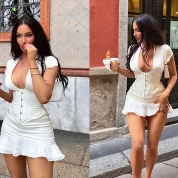 House of CB | Dresses | House Of Cb Tianna Ivory Ruffle Corset Dress Nwot  Size Xs | Poshmark